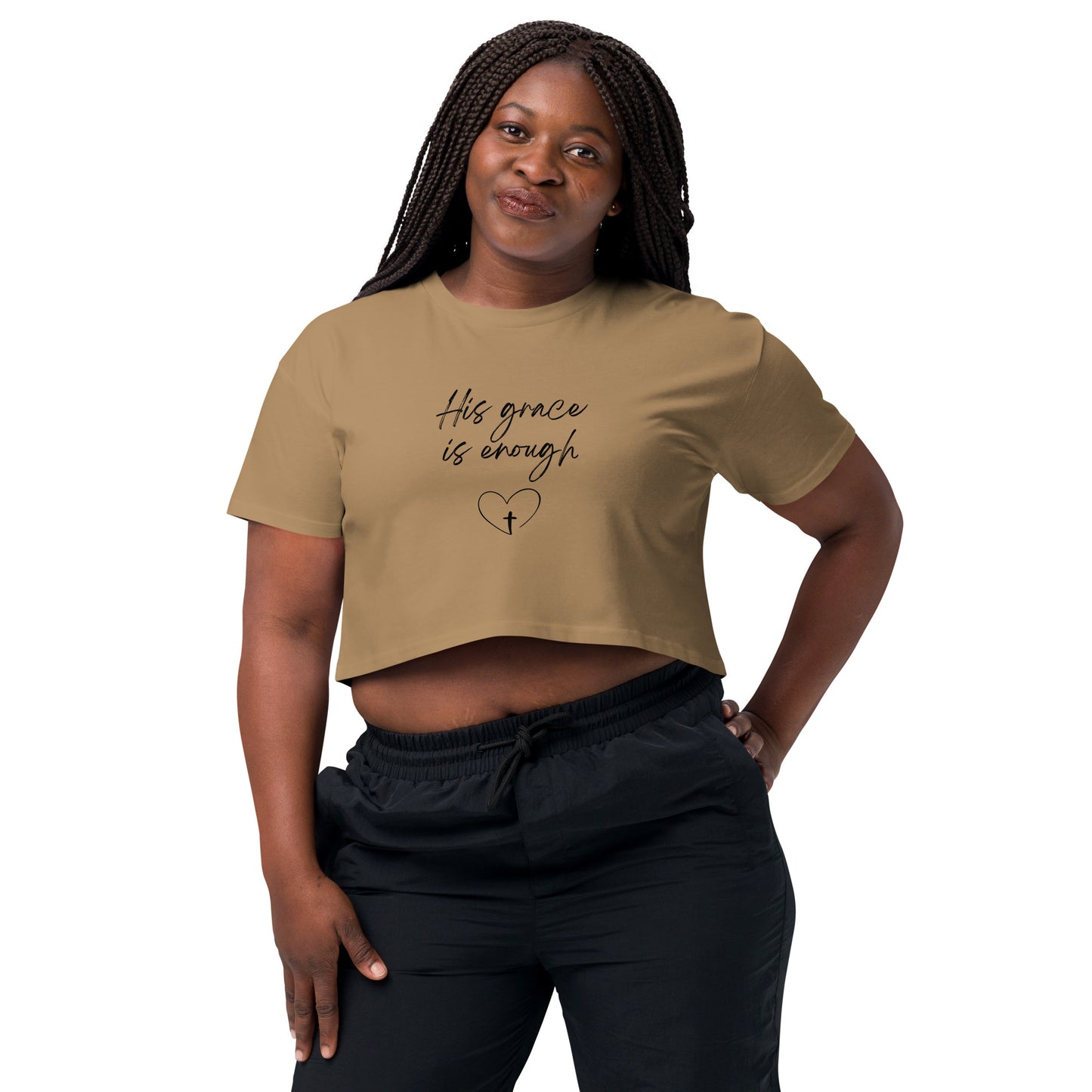 His Grace is Enough Women’s crop top