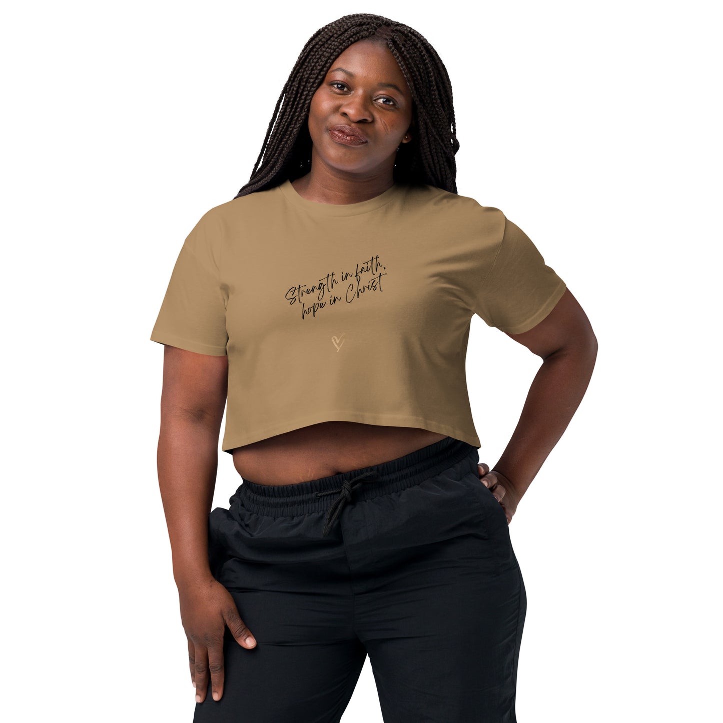 Strength in Faith Women’s crop top