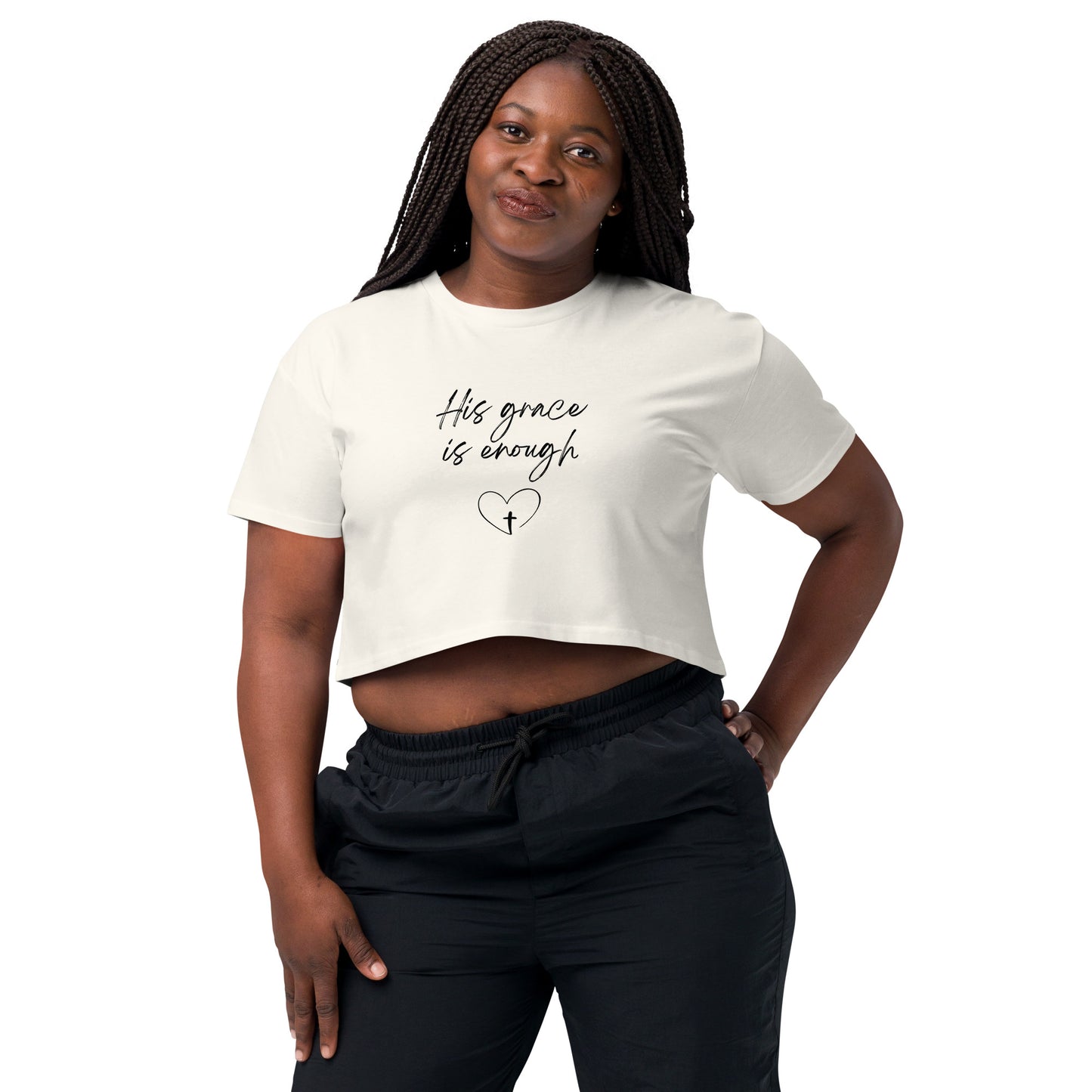 His Grace is Enough Women’s crop top
