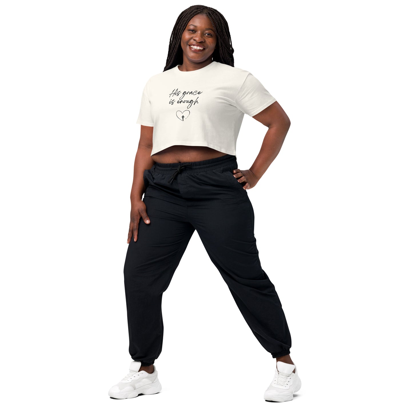 His Grace is Enough Women’s crop top