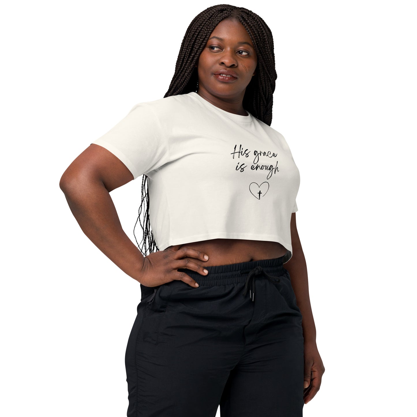 His Grace is Enough Women’s crop top