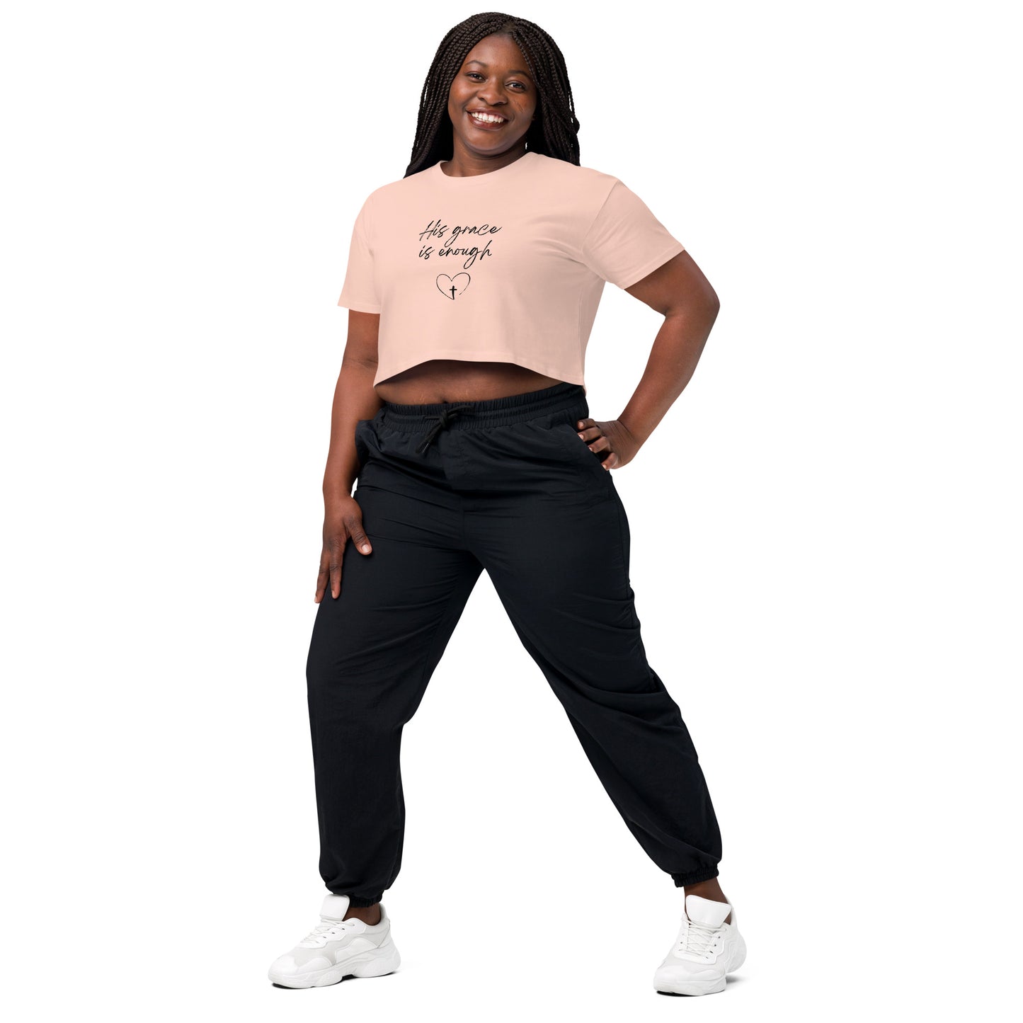 His Grace is Enough Women’s crop top