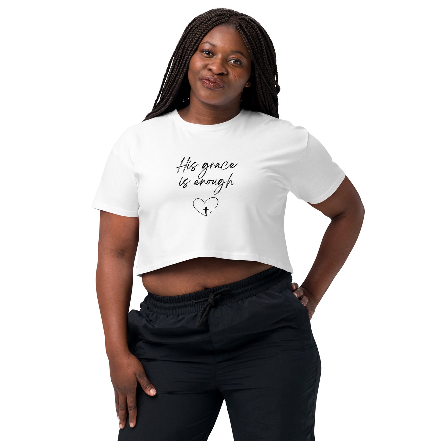 His Grace is Enough Women’s crop top
