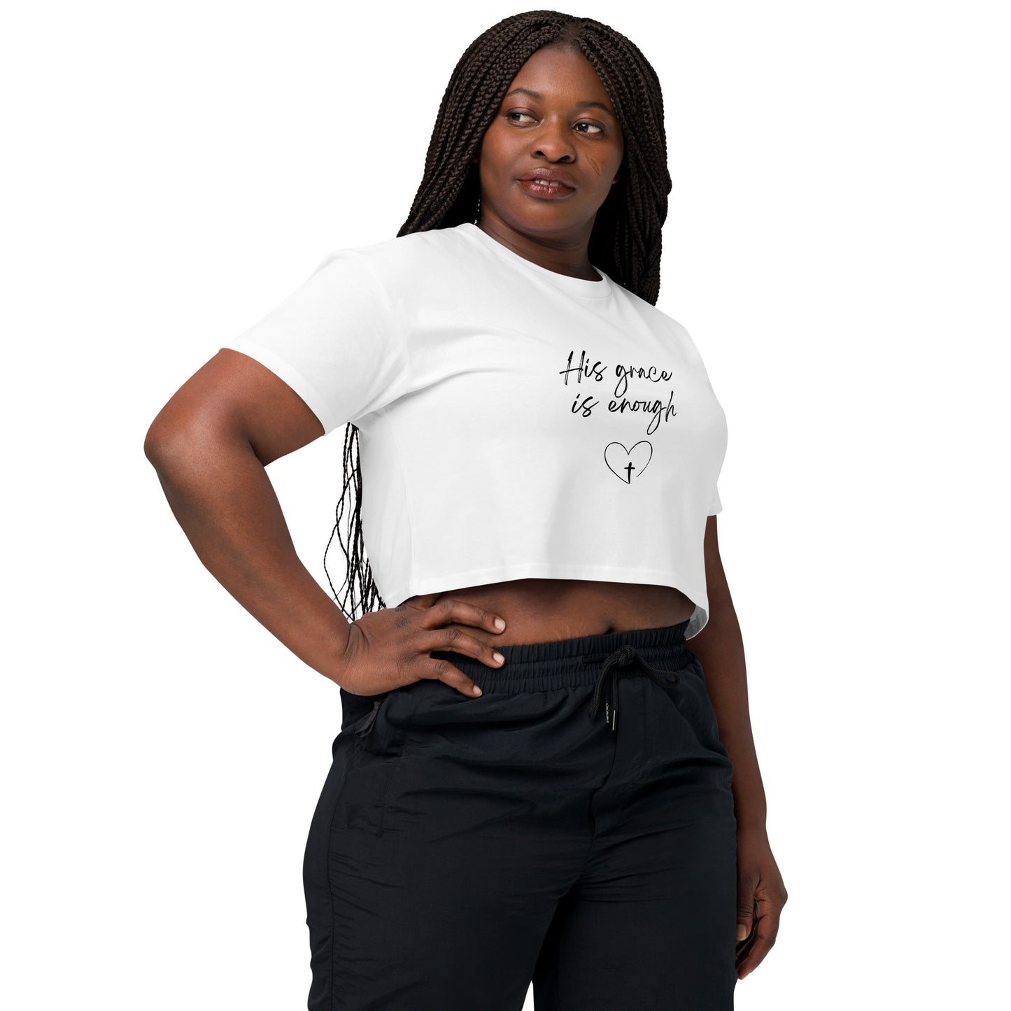 His Grace is Enough Women’s crop top