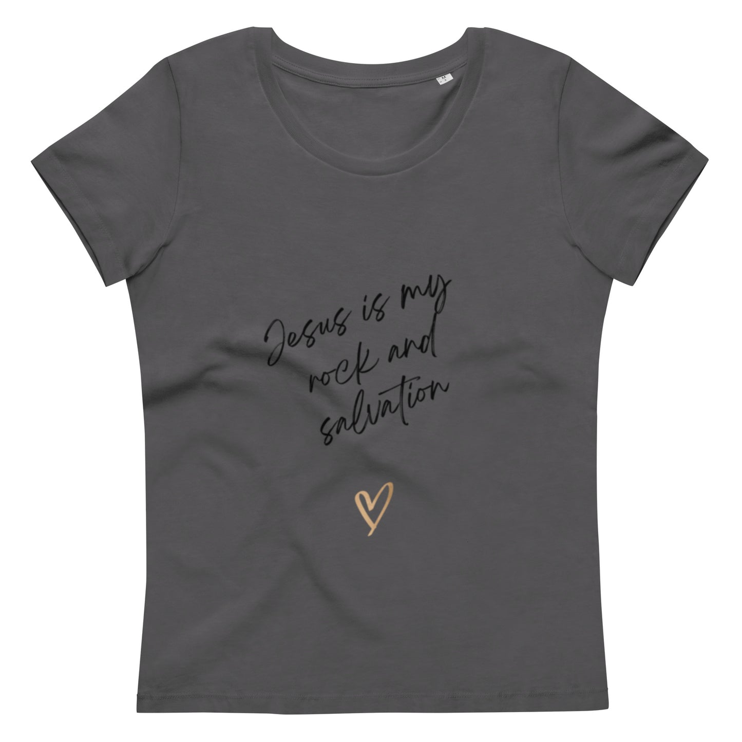 Jesus is my rock Women's fitted eco tee