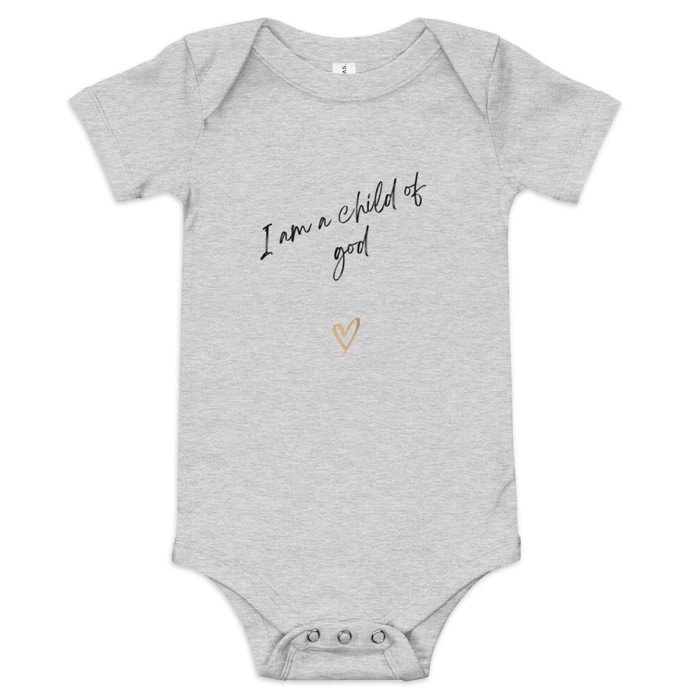 I am a child of God Baby short sleeve one piece