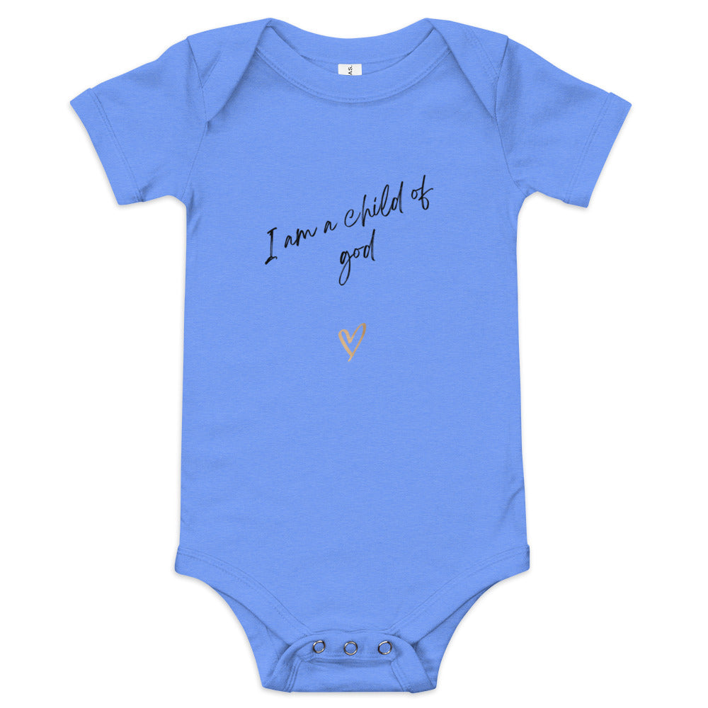 I am a child of God Baby short sleeve one piece
