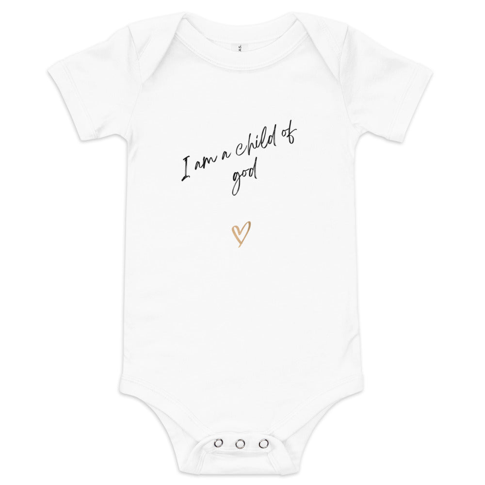 I am a child of God Baby short sleeve one piece