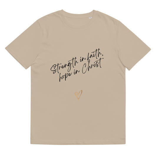 Strength in Faith Unisex organic cotton t-shirt