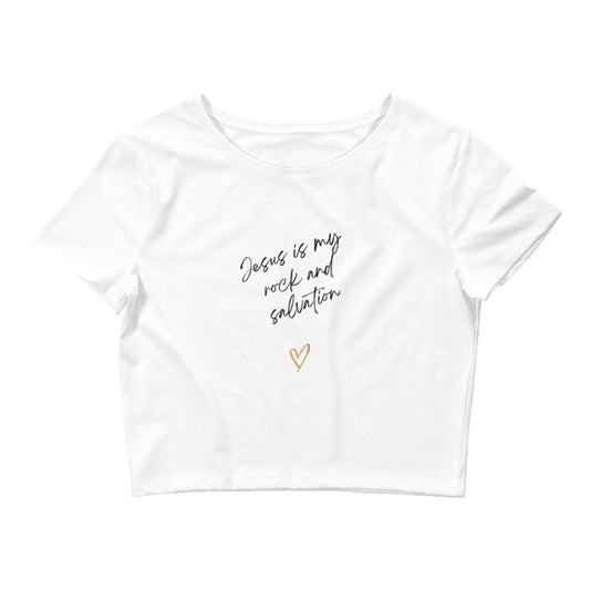 Jesus is my rock Women’s Crop Tee