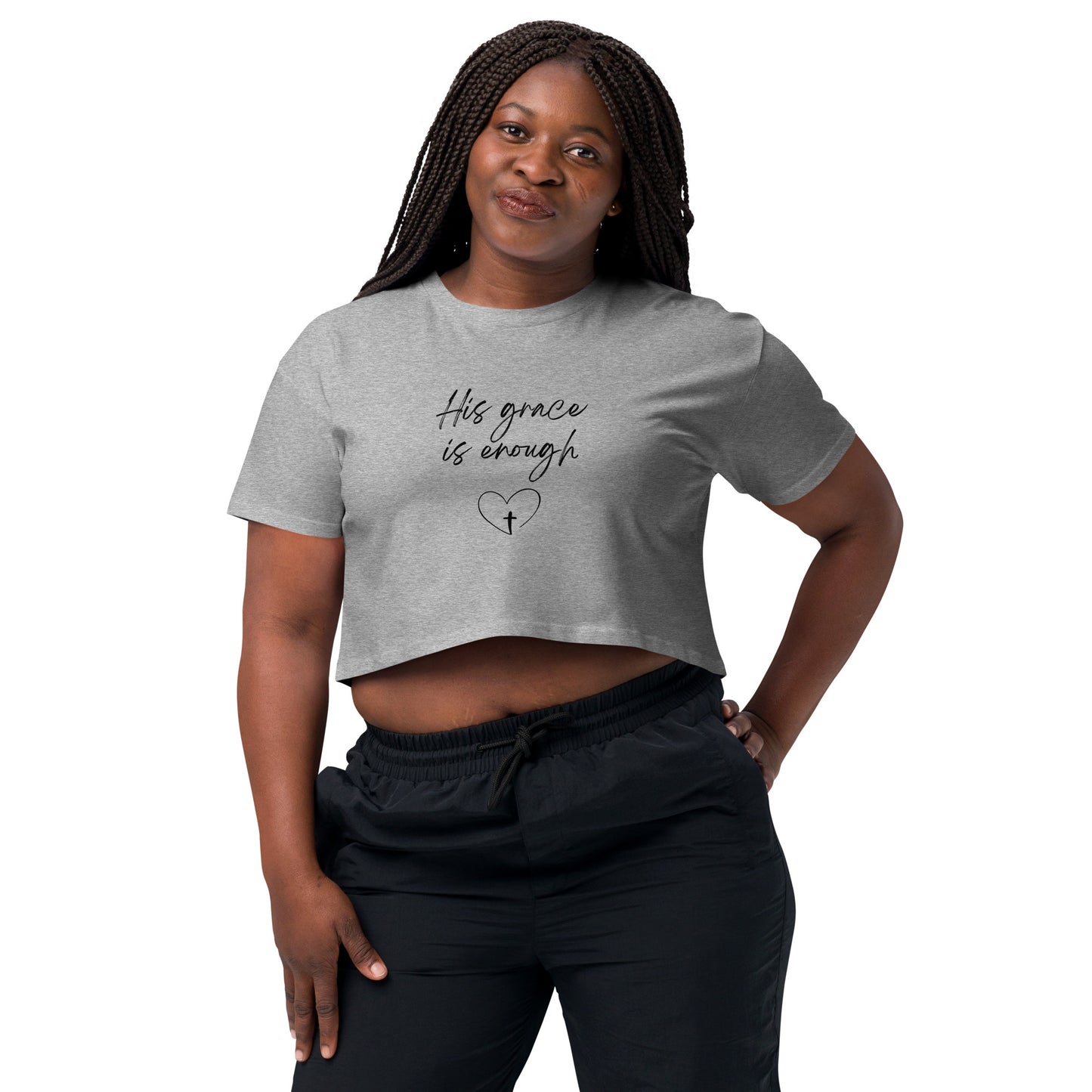 His Grace is Enough Women’s crop top