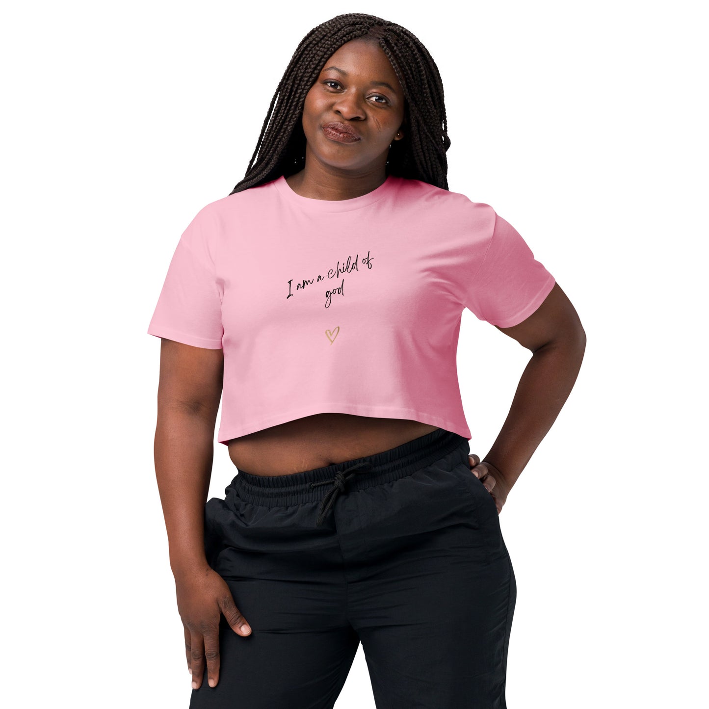 I am a child of God Women’s crop top