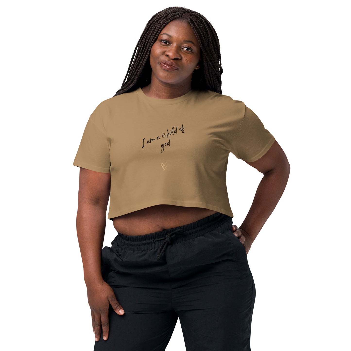 I am a child of God Women’s crop top
