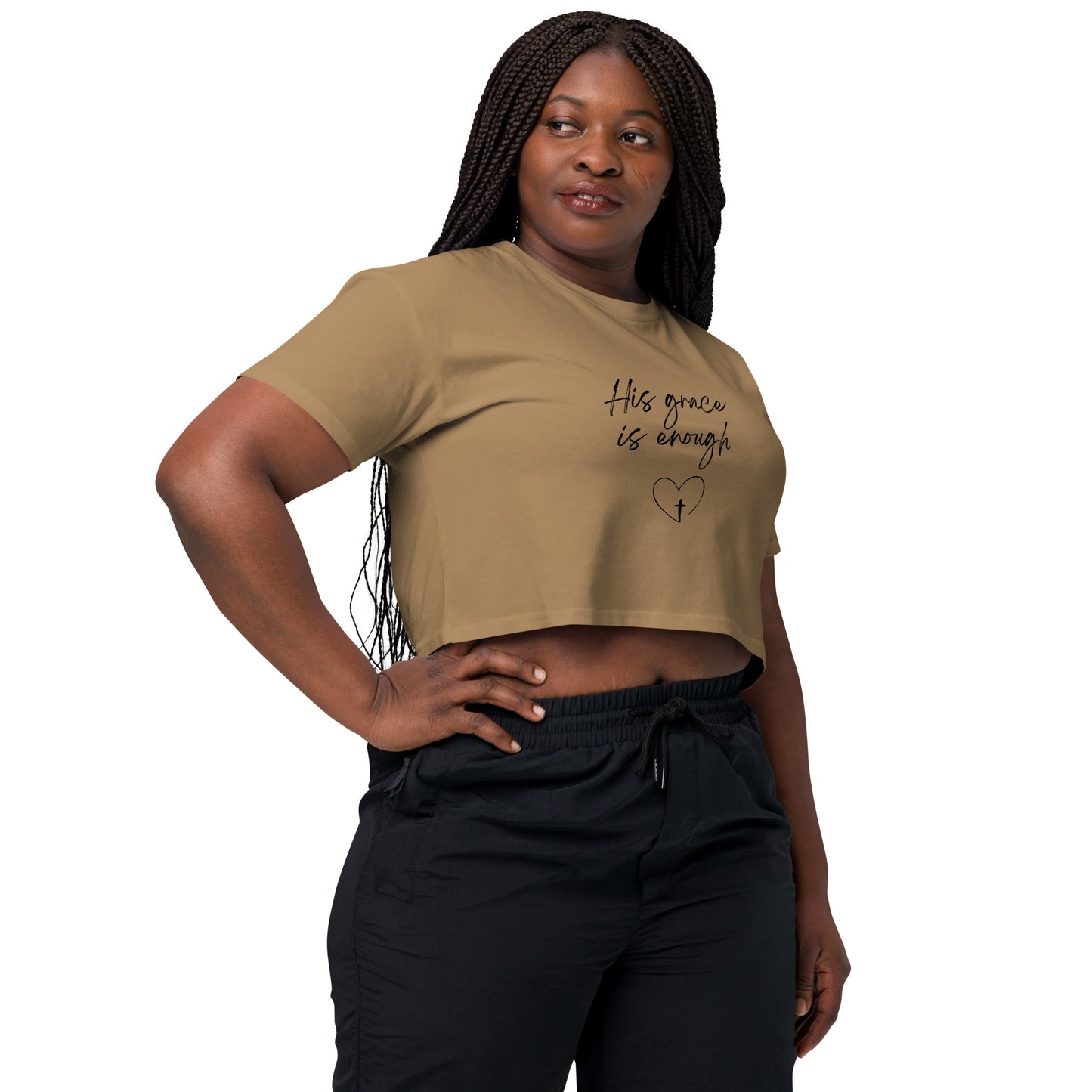 His Grace is Enough Women’s crop top