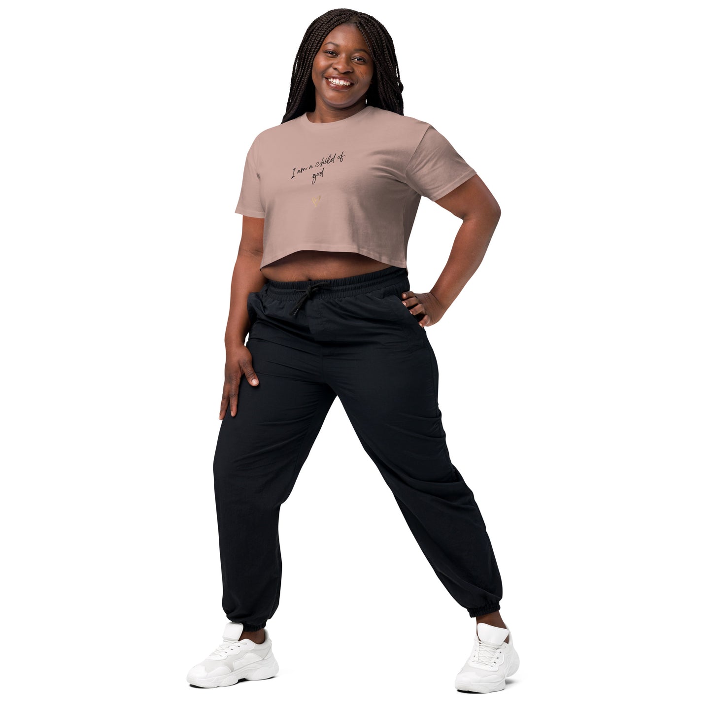 I am a child of God Women’s crop top