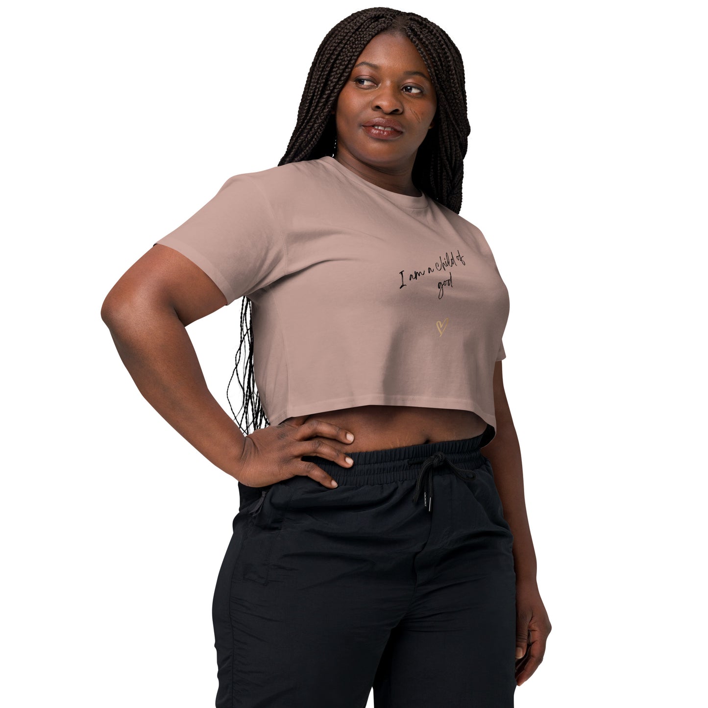 I am a child of God Women’s crop top