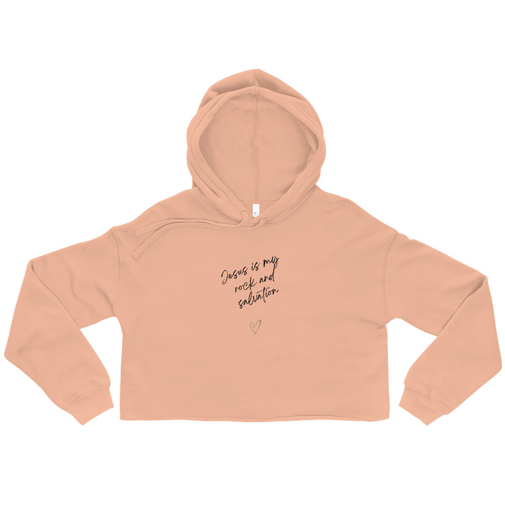 Jesus is my Rock Crop Hoodie