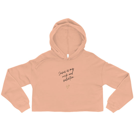 Jesus is my Rock Crop Hoodie