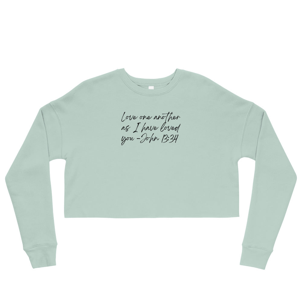 Love one another Crop Sweatshirt