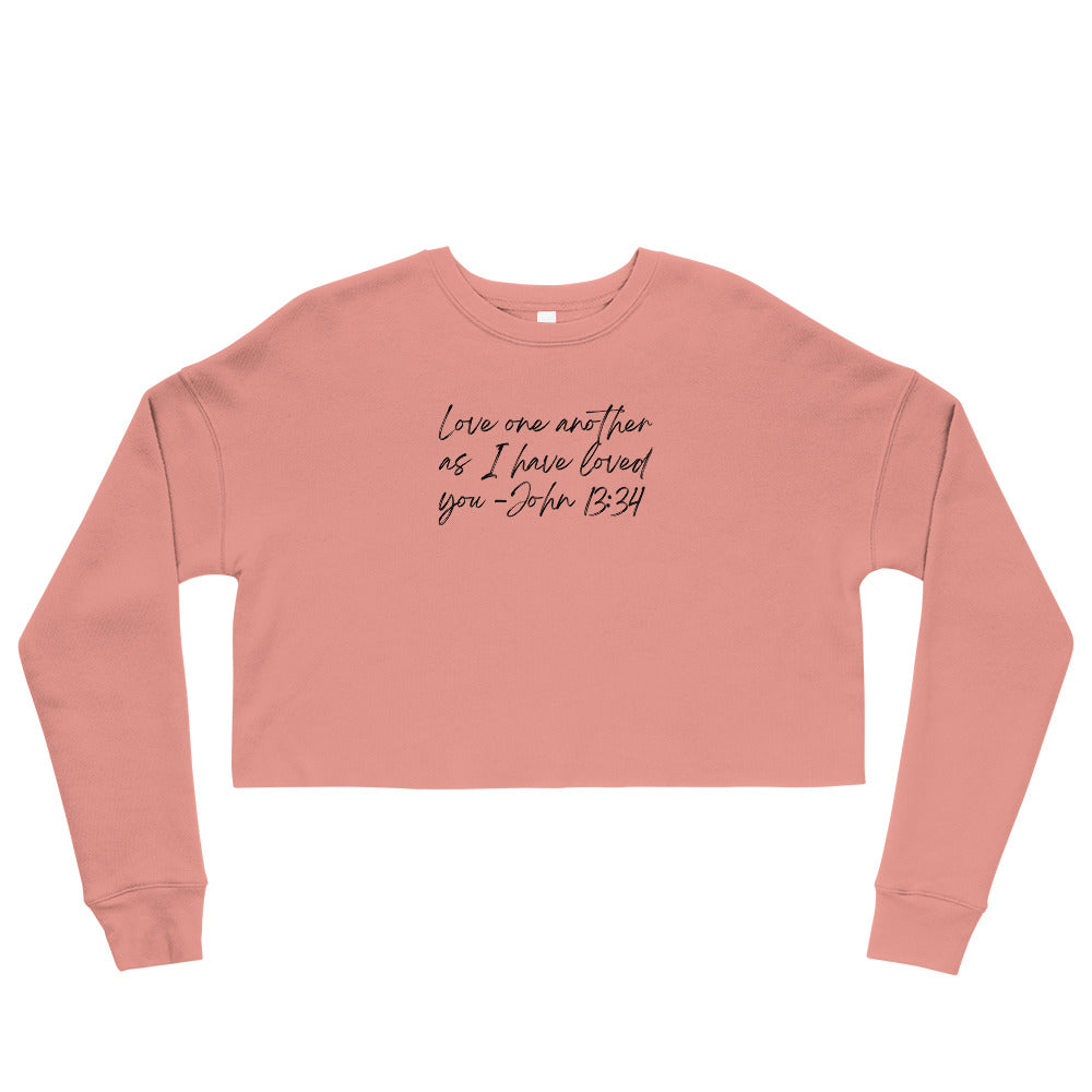 Love one another Crop Sweatshirt