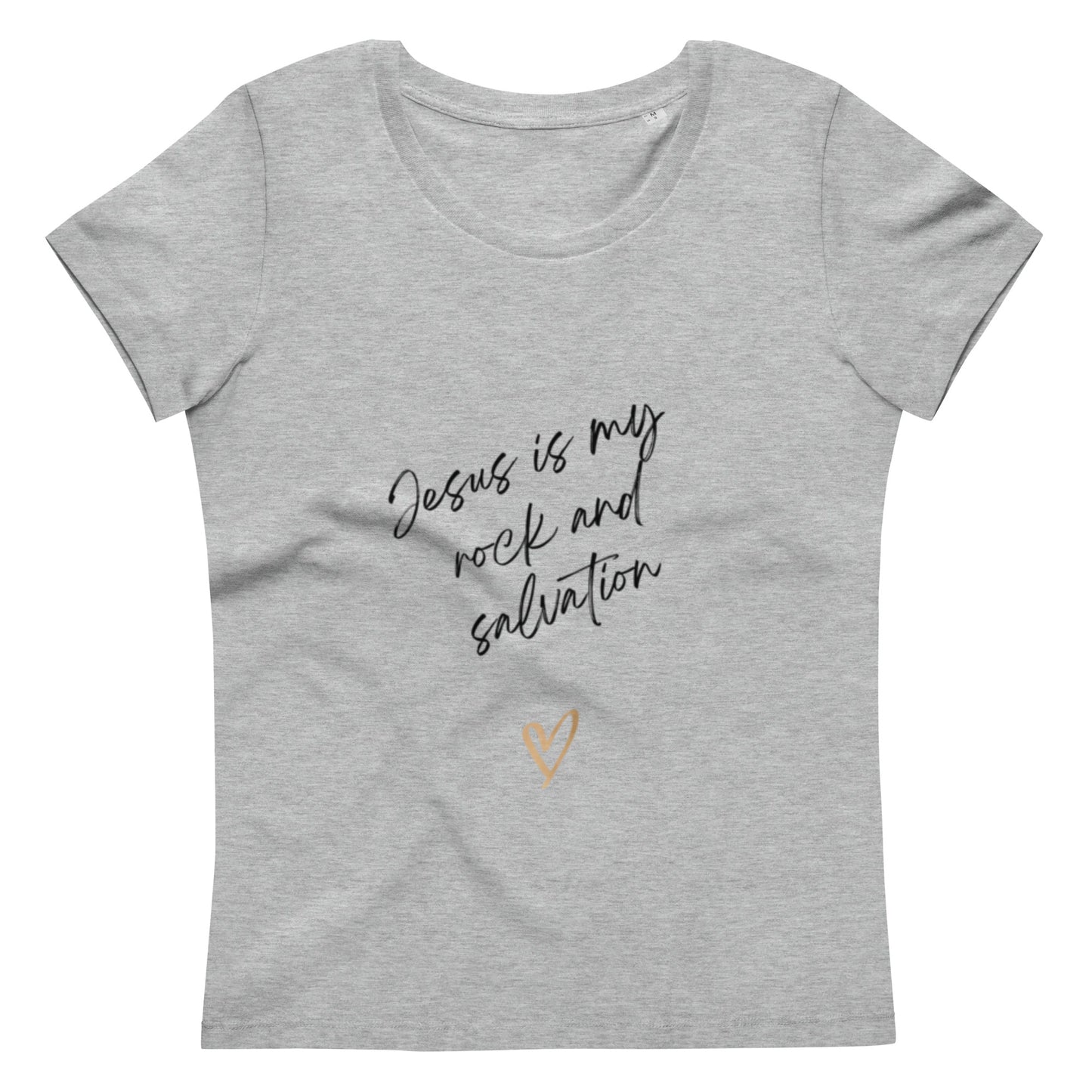 Jesus is my rock Women's fitted eco tee