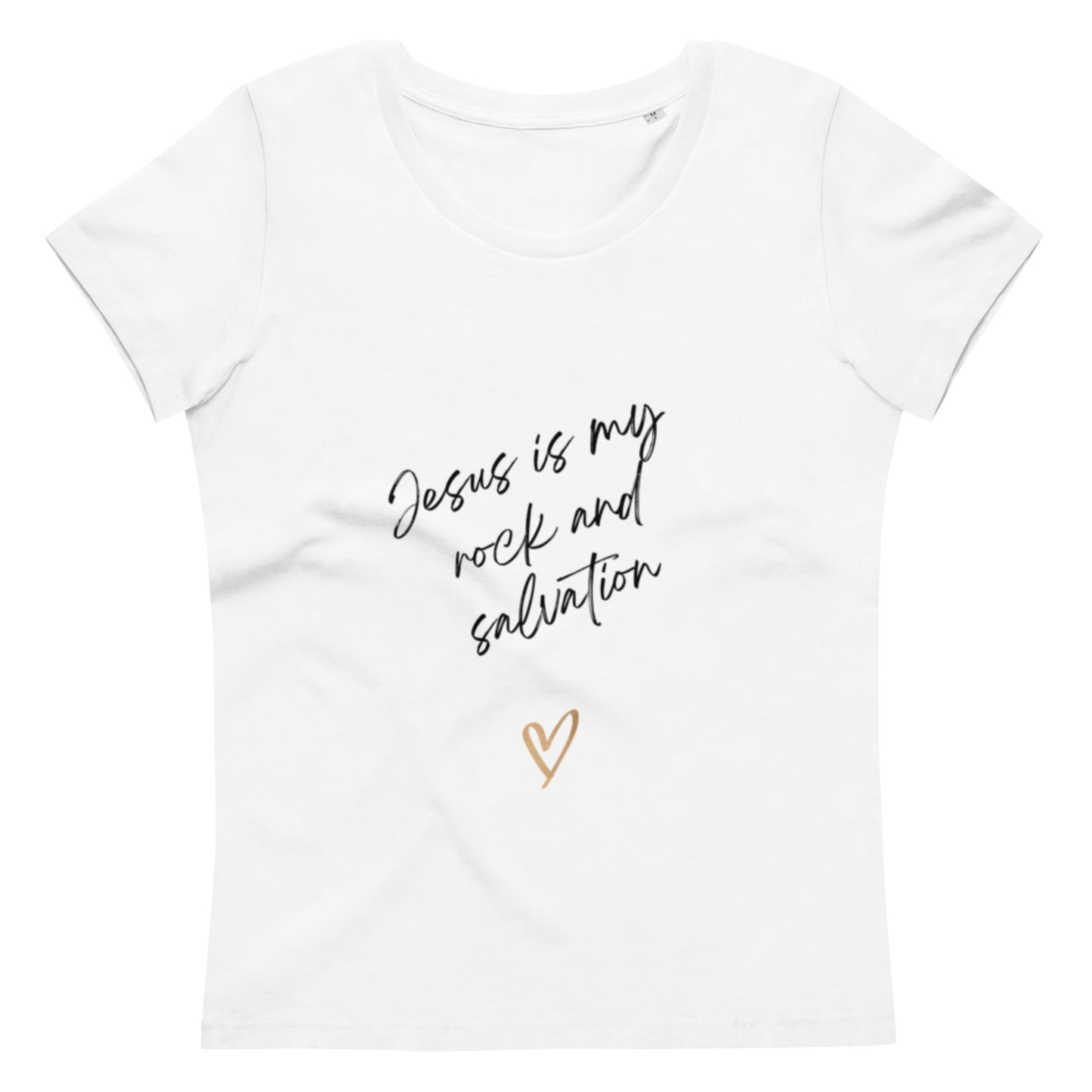 Jesus is my rock Women's fitted eco tee